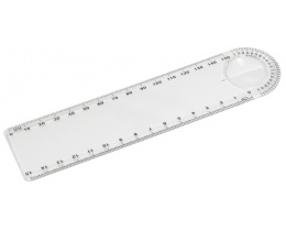 Linijka 15 cm z lupą, transparentny - druga jakość
