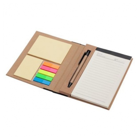 Notes z zestawem memo Eco, czarny/beżowy