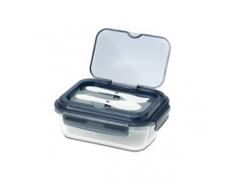 Szklany lunch box ze sztućcami 1000 ml Lagos