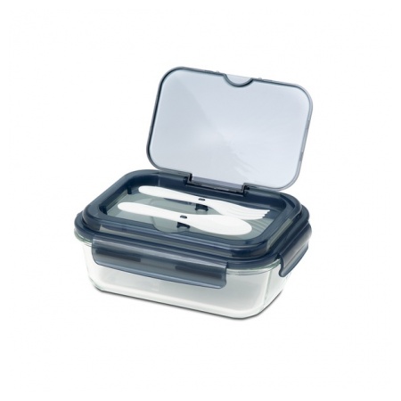 Szklany lunch box ze sztućcami 1000 ml Lagos